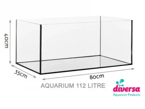 DIVERSA Guardian Glass Aquarium Fish Tank - 112 Litre
