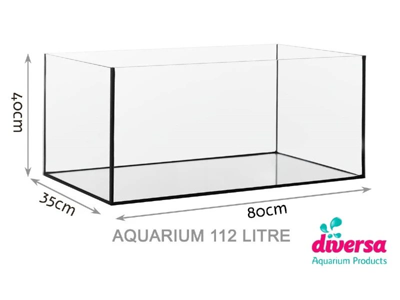 DIVERSA Guardian Glass Aquarium Fish Tank - 112 Litre