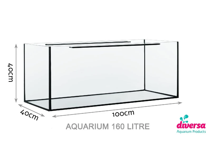 DIVERSA Guardian Glass Aquarium Fish Tank - 160 Litre