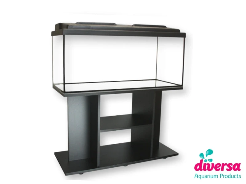 Fish Tank Set with LED Lid & Stand