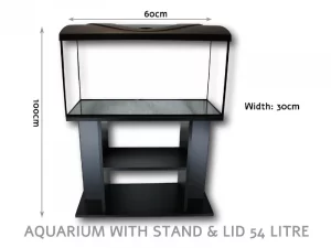 DIVERSA Set Aquarium with Lid & Stand - 54L