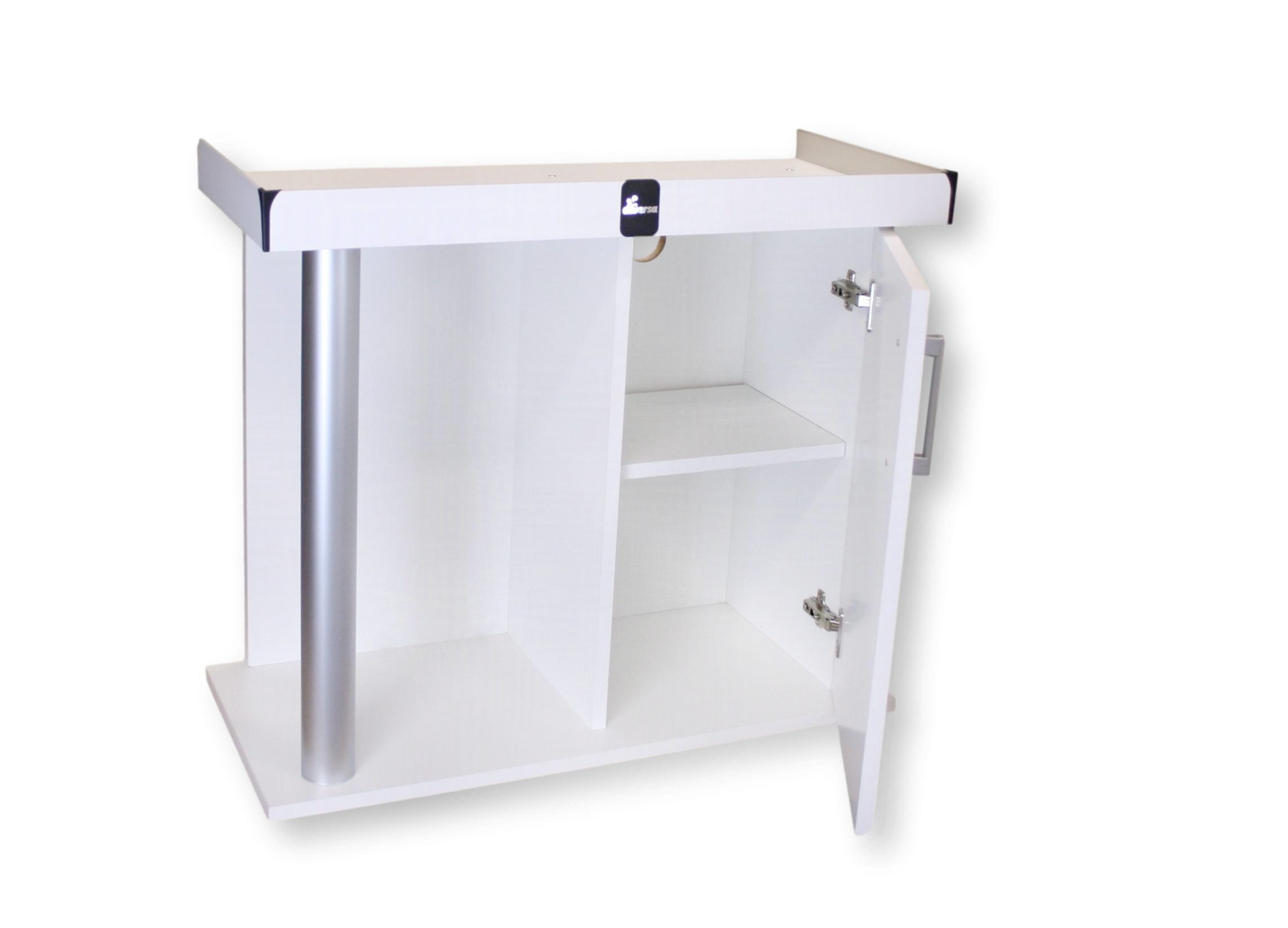fish tank cabinet diversa white open door