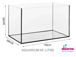 45 litre fish tank diversa dimensions