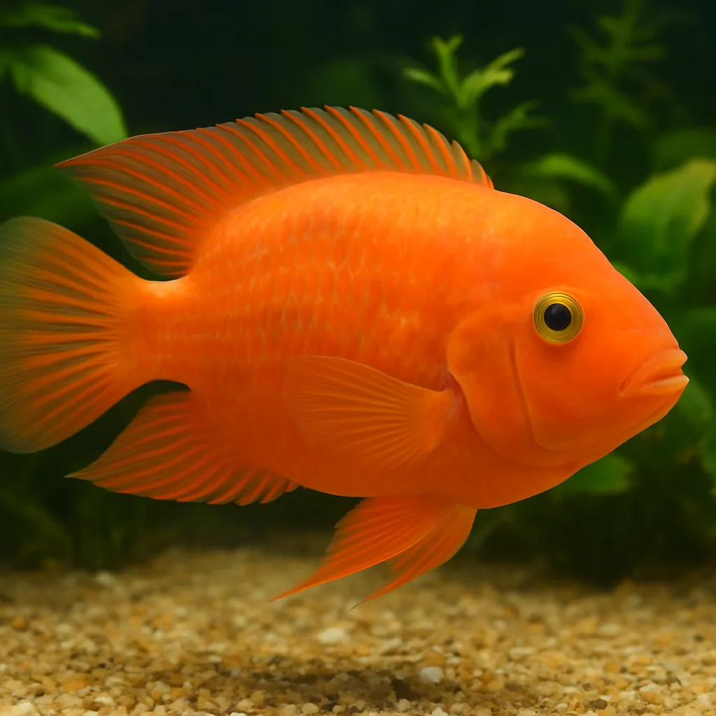 Blood Parrot Cichlid – Amphilophus citrinellus (hybrid)
